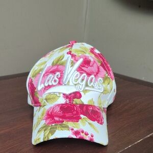 Unbranded Las Vegas Rose Flowered Baseball Hat W Adj. Velcro Back